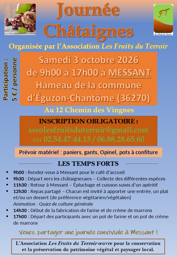 Journée Châtaignes à Éguzon / Messan